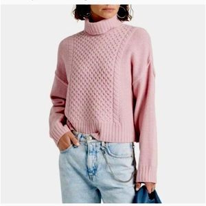ATM Melillo Wool Sweater Pink New